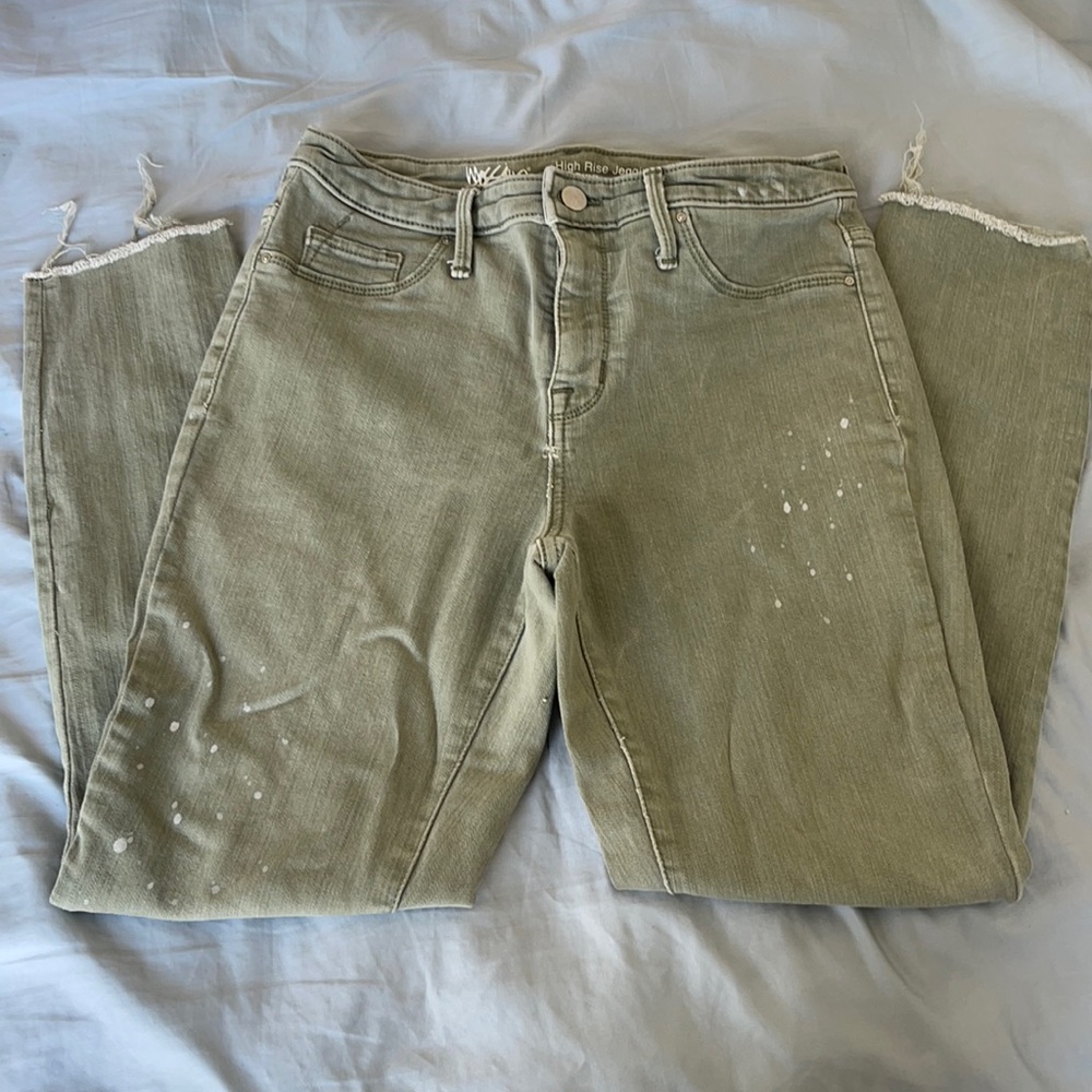 Green skinny Jean